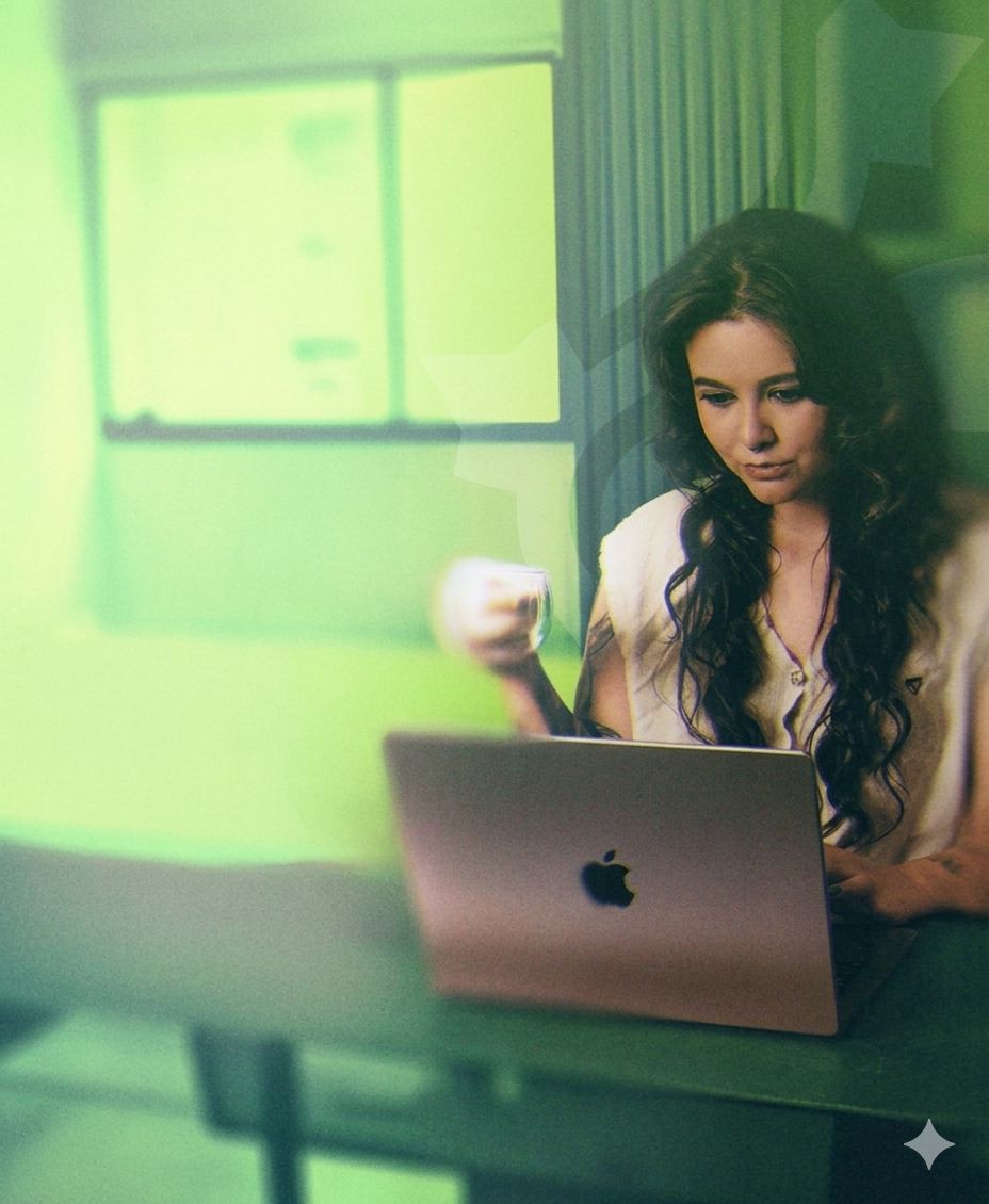 high-tech digital marketing workspace